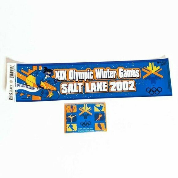 Bumper Sticker, Magnet Olympic Winter Games 2002 XlX Salt Lake City - Picture 1 of 3